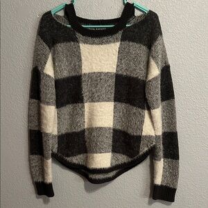 Express Monochrome Checkered Sweater